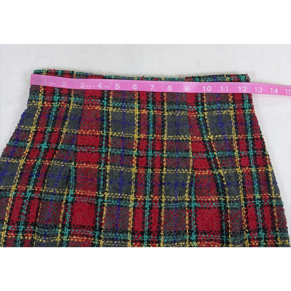 Rampage Plaid Tweed Vest & Skirt Size Medium Vintage Preppy Benefits Charity - Picture 9 of 16